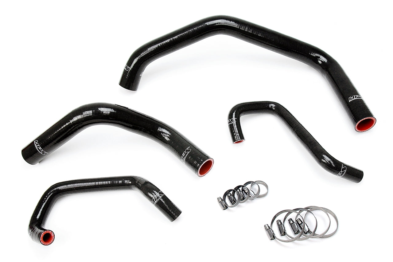 HPS Performance High Temp 3-ply Reinforced Silicone Replace OEM Rubber Radiator Coolant Hoses 57-1301-BLK