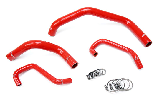 HPS Performance High Temp 3-ply Reinforced Silicone Replace OEM Rubber Radiator Coolant Hoses 57-1301-RED