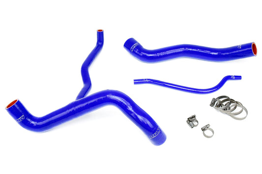 HPS Performance High Temp 3-ply Reinforced Silicone Replace OEM Rubber Radiator Coolant Hoses 57-1304-BLUE