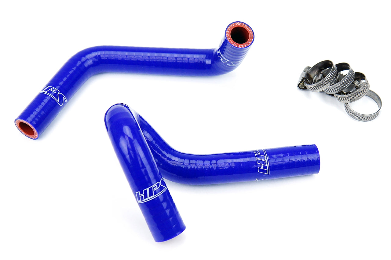 HPS Performance High Temp 3-ply Reinforced Silicone Replace OEM Rubber Heater Coolant Hoses 57-1310-BLUE