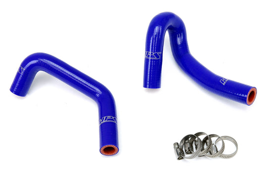 HPS Performance High Temp 3-ply Reinforced Silicone Replace OEM Rubber Heater Coolant Hoses 57-1311-BLUE