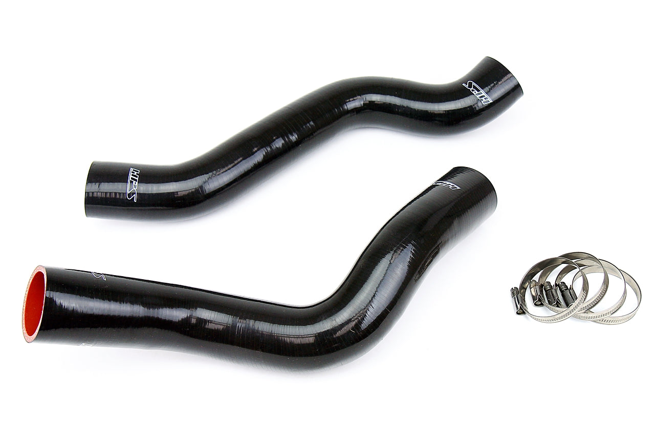 HPS Performance High Temp 3-ply Reinforced Silicone Replace OEM Rubber Radiator Coolant Hoses 57-1318-BLK