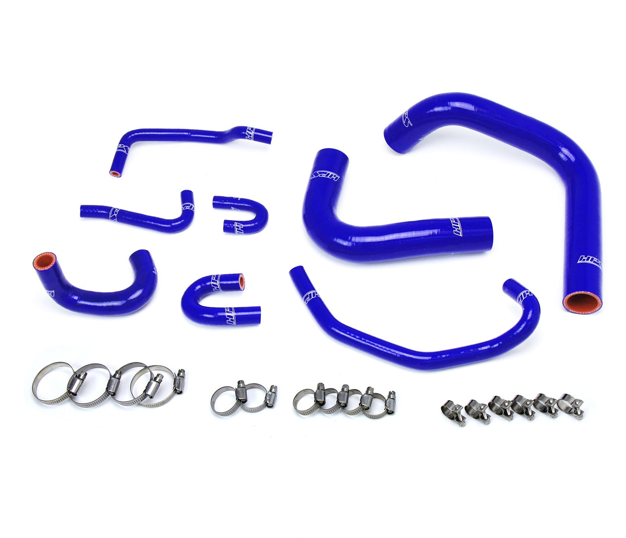 HPS Performance High Temp 3-ply Reinforced Silicone Replace OEM Rubber Radiator Coolant Hoses 57-1323R-BLUE