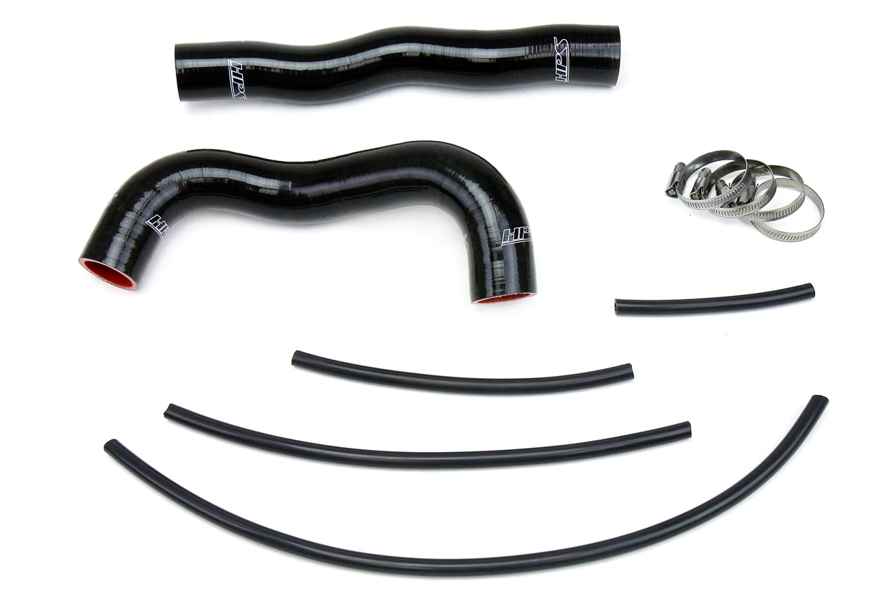 HPS Performance High Temp 3-ply Reinforced Silicone Replace OEM Rubber Radiator Coolant Hoses 57-1324R-BLK