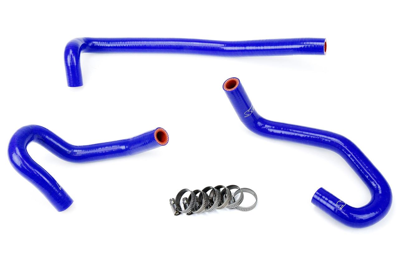 HPS Performance High Temp 3-ply Reinforced Silicone Replace OEM Rubber Heater Coolant Hoses 57-1340-BLUE
