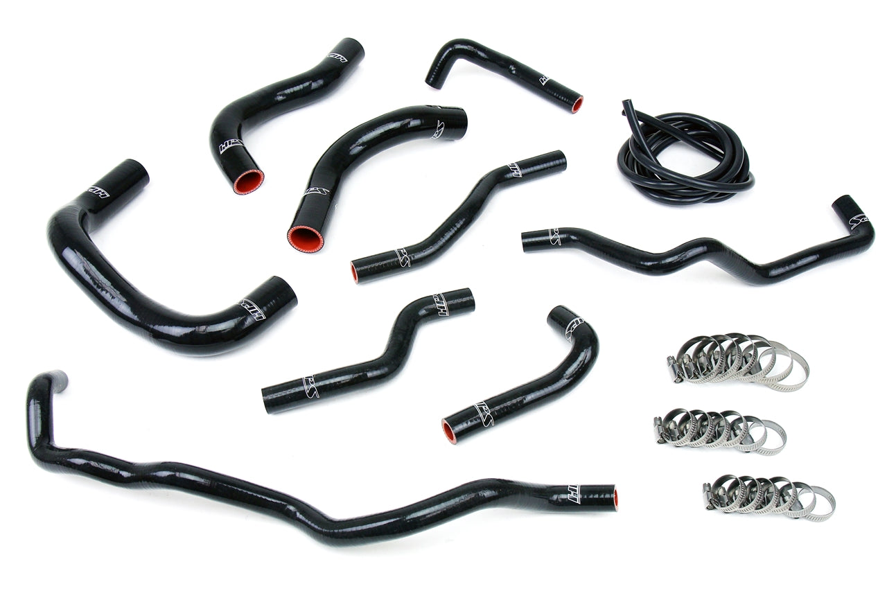 HPS Performance High Temp 3-ply Reinforced Silicone Replace Rubber Radiator Heater Coolant Hoses 57-1341-BLK