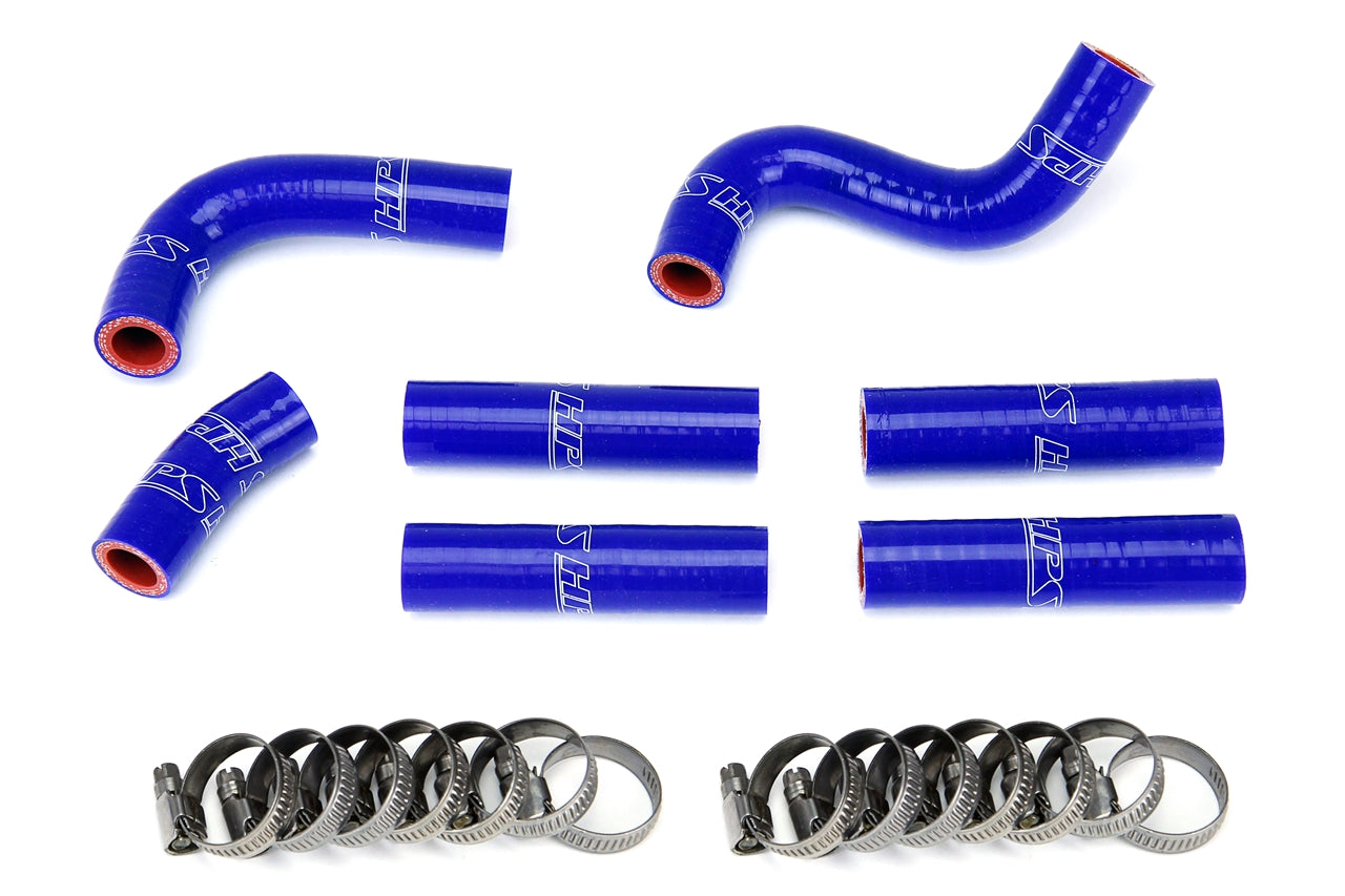 HPS Performance High Temp 3-ply Reinforced Silicone Replace OEM Rubber Heater Coolant Hoses 57-1344-BLUE
