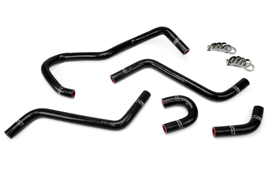 HPS Performance High Temp 3-ply Reinforced Silicone Replace OEM Rubber Radiator Coolant Hoses 57-1345-BLK