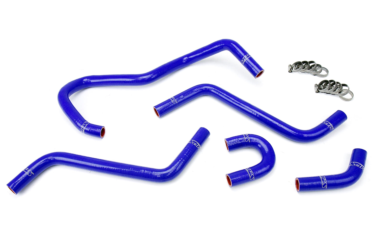 HPS Performance High Temp 3-ply Reinforced Silicone Replace OEM Rubber Radiator Coolant Hoses 57-1345-BLUE