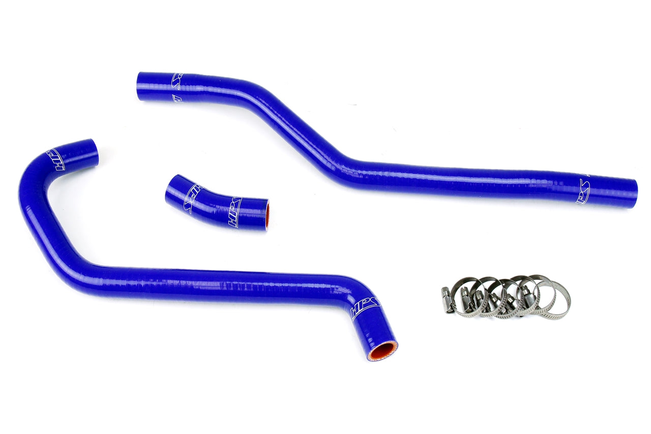 HPS Performance High Temp 3-ply Reinforced Silicone Replace OEM Rubber Radiator Coolant Hoses 57-1347-BLUE