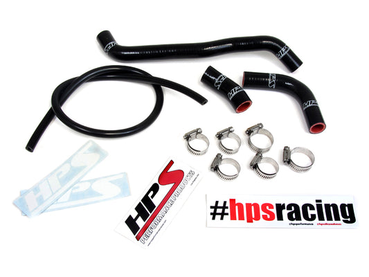 HPS Performance High Temp 3-ply Reinforced Silicone Replace OEM Rubber Radiator Coolant Hoses 57-1359-BLK