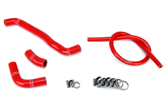 HPS Performance High Temp 3-ply Reinforced Silicone Replace OEM Rubber Radiator Coolant Hoses 57-1359-RED