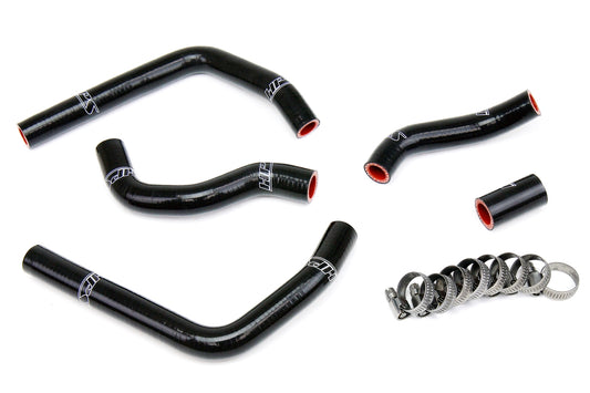 HPS Performance High Temp 3-ply Reinforced Silicone Replace OEM Rubber Radiator Coolant Hoses 57-1374-BLK