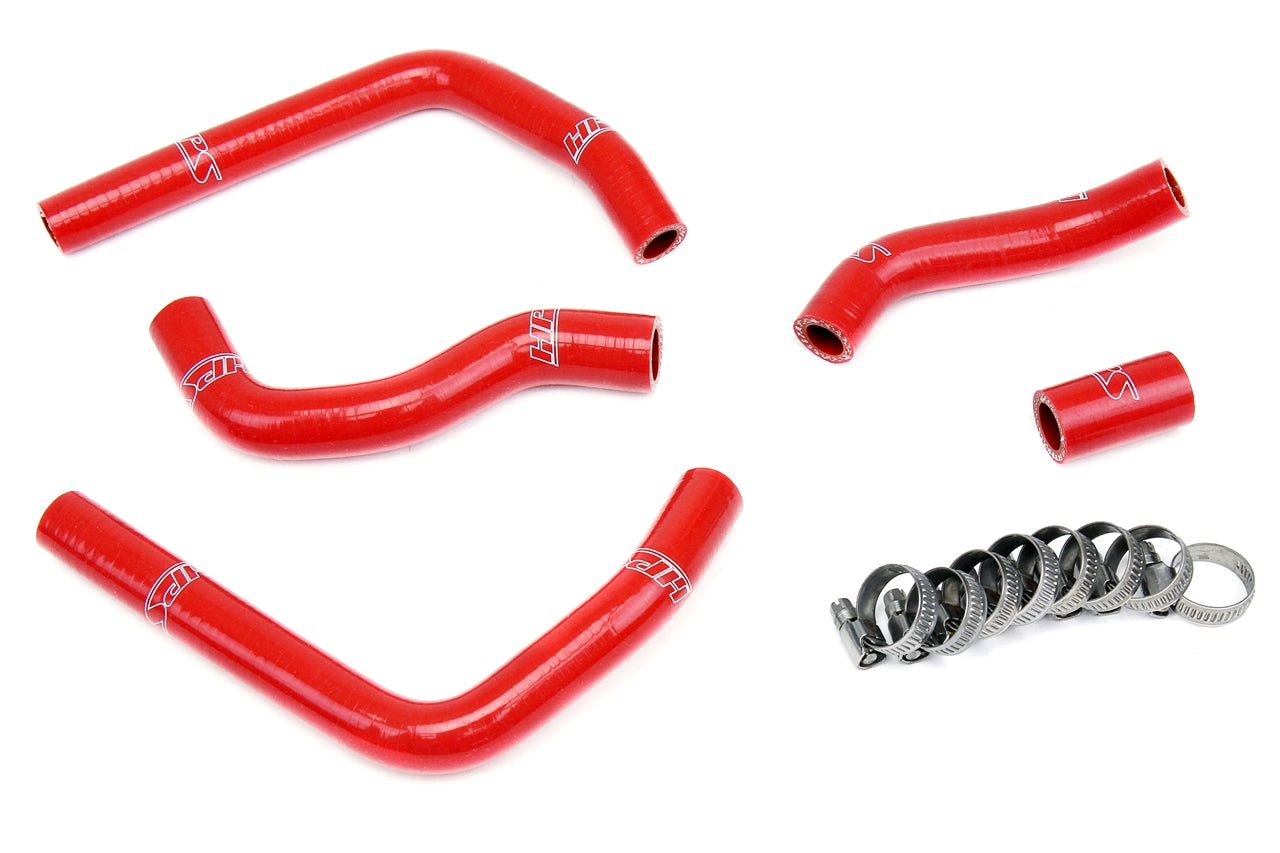 HPS Performance High Temp 3-ply Reinforced Silicone Replace OEM Rubber Radiator Coolant Hoses 57-1374-RED