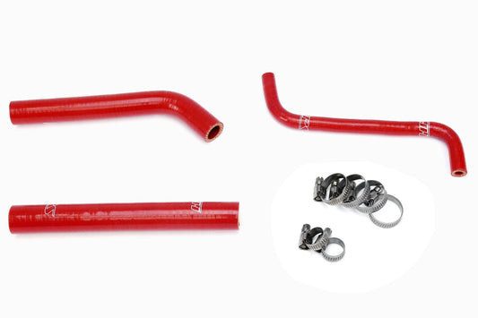 HPS Performance High Temp 3-ply Reinforced Silicone Replace OEM Rubber Radiator Coolant Hoses 57-1376-RED