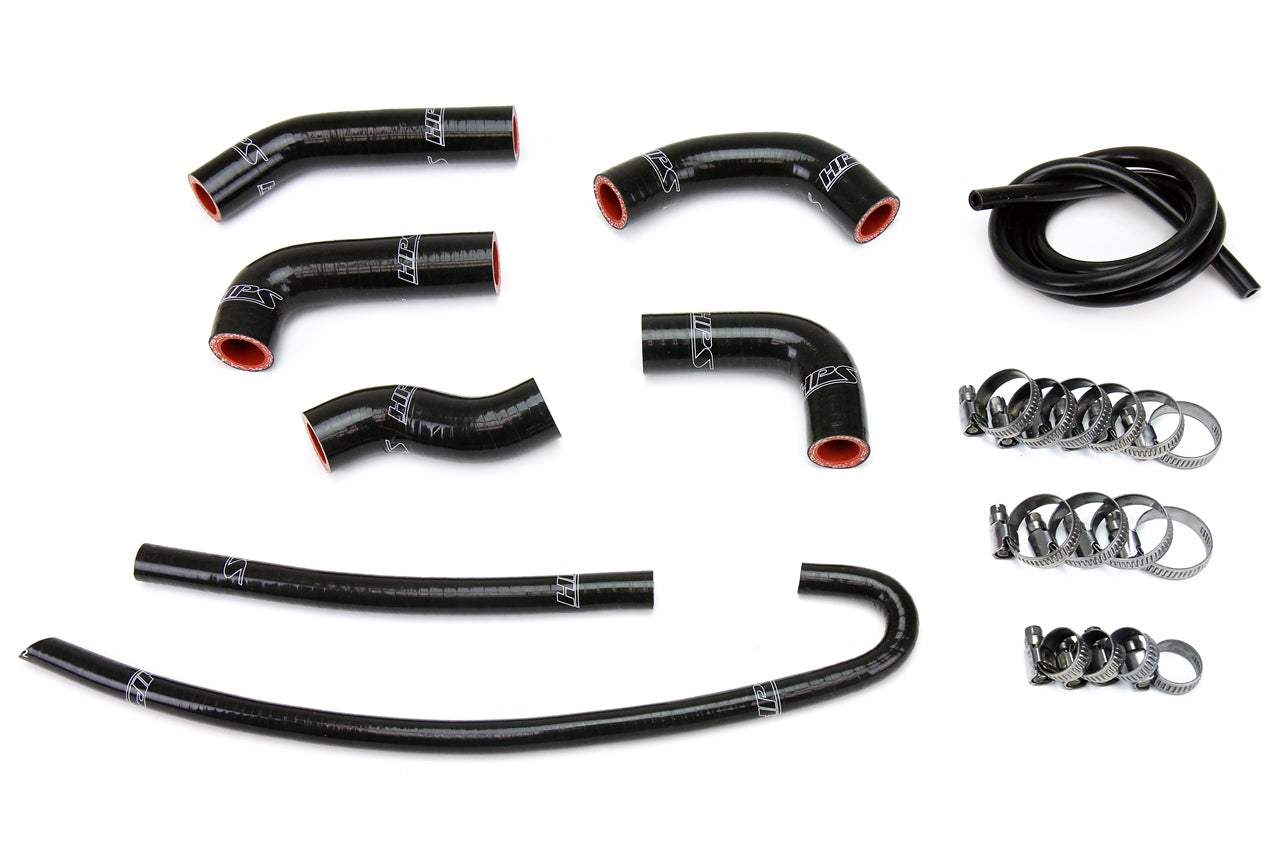 HPS Performance High Temp 3-ply Reinforced Silicone Replace OEM Rubber Radiator Coolant Hoses 57-1377-BLK