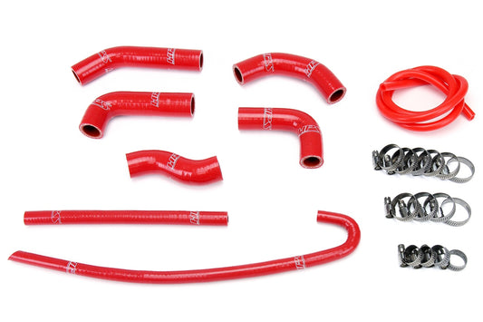 HPS Performance High Temp 3-ply Reinforced Silicone Replace OEM Rubber Radiator Coolant Hoses 57-1377-RED