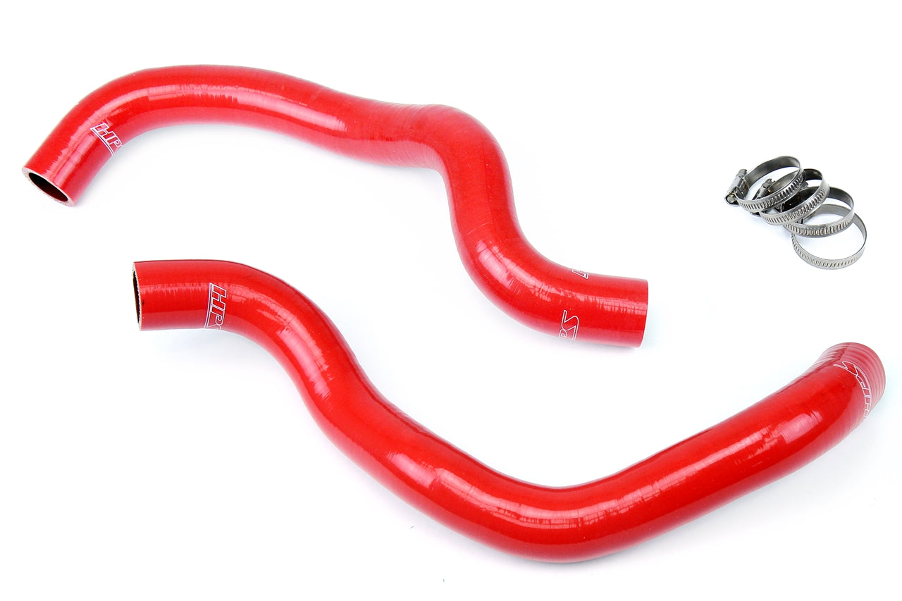 HPS Performance High Temp 3-ply Reinforced Silicone Replace OEM Rubber Radiator Coolant Hoses 57-1384-RED
