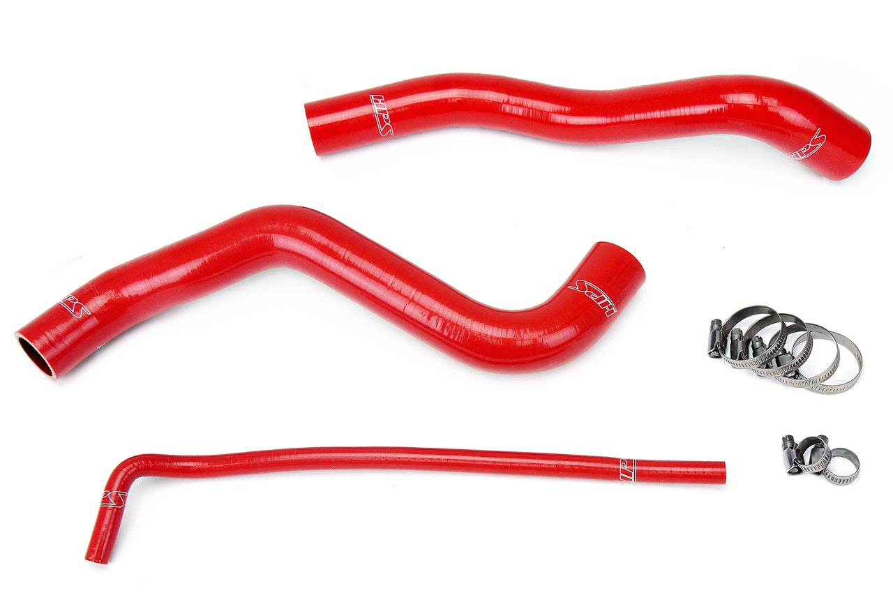 HPS Performance High Temp 3-ply Reinforced Silicone Replace OEM Rubber Radiator Coolant Hoses 57-1399-RED