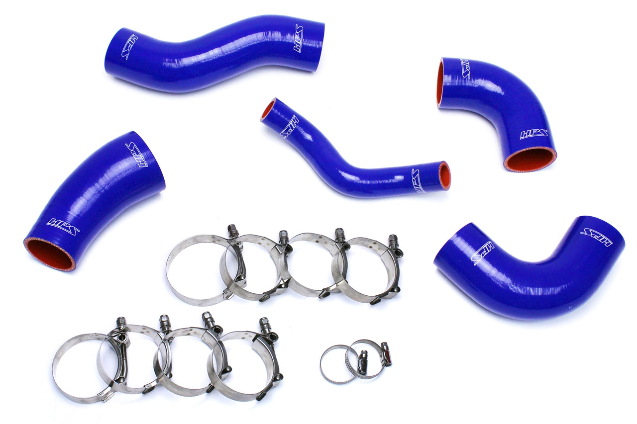HPS Performance High Temp 4-ply Reinforced SiliconeReplace OEM Rubber Intercooler Turbo Boots 57-1420-BLUE