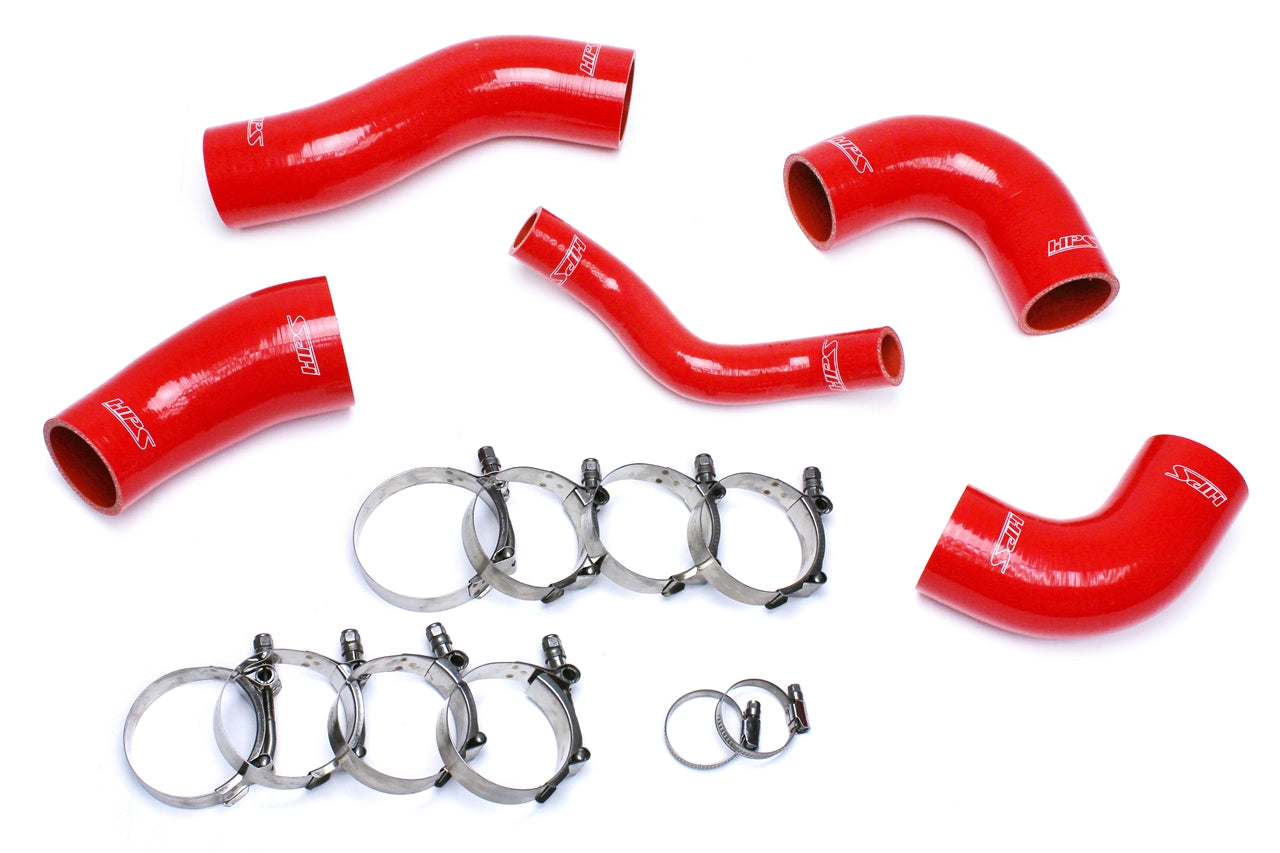 HPS Performance High Temp 4-ply Reinforced SiliconeReplace OEM Rubber Intercooler Turbo Boots 57-1420-RED
