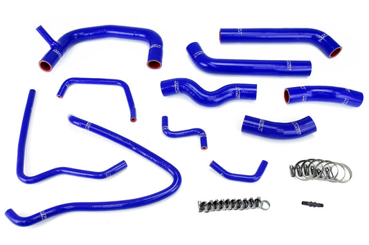 HPS Performance High Temp 3-ply Reinforced SiliconeReplace OEM Rubber Radiator Coolant Hoses 57-1432-BLUE
