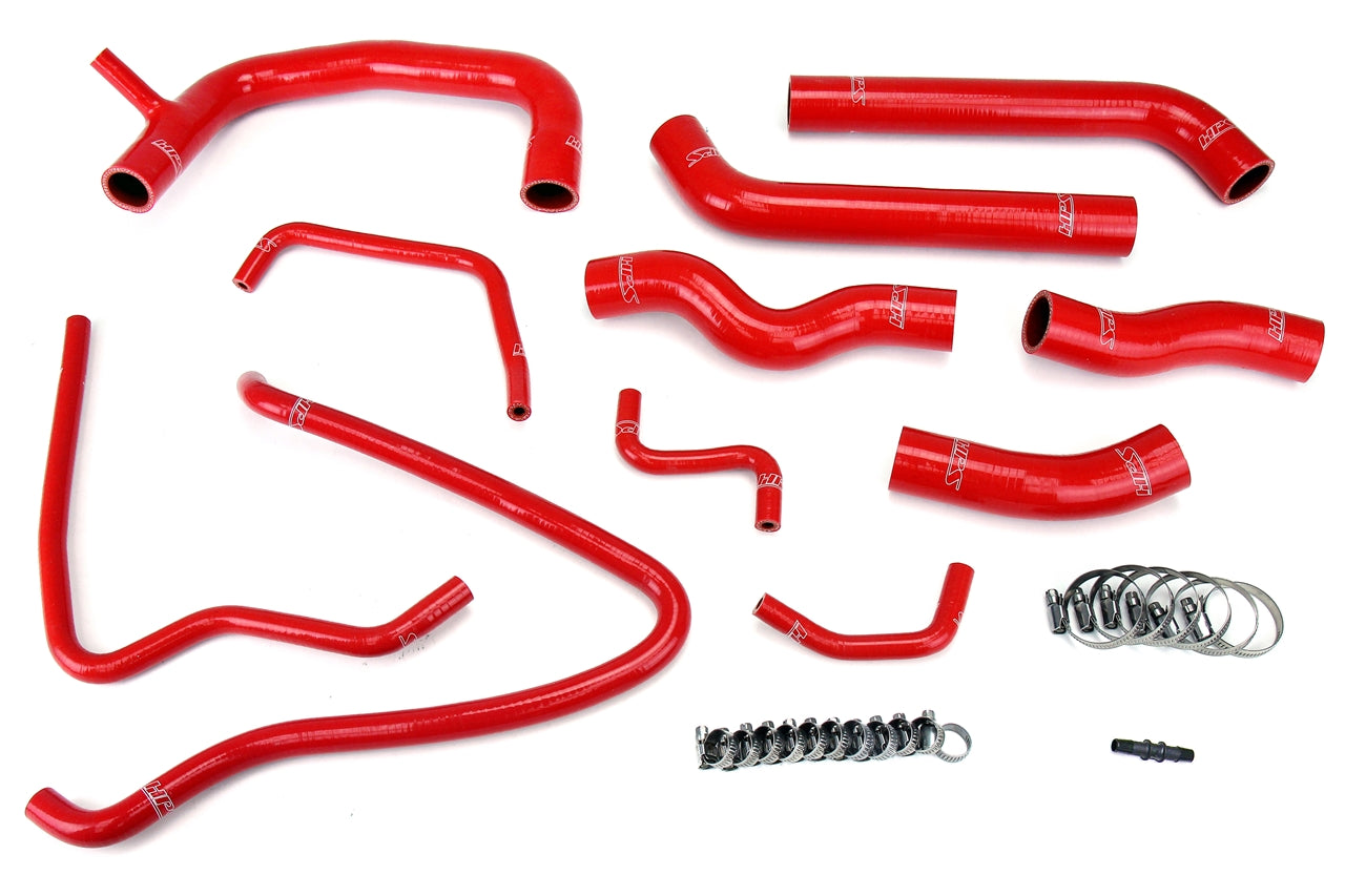 HPS Performance High Temp 3-ply Reinforced SiliconeReplace OEM Rubber Radiator Coolant Hoses 57-1432-RED