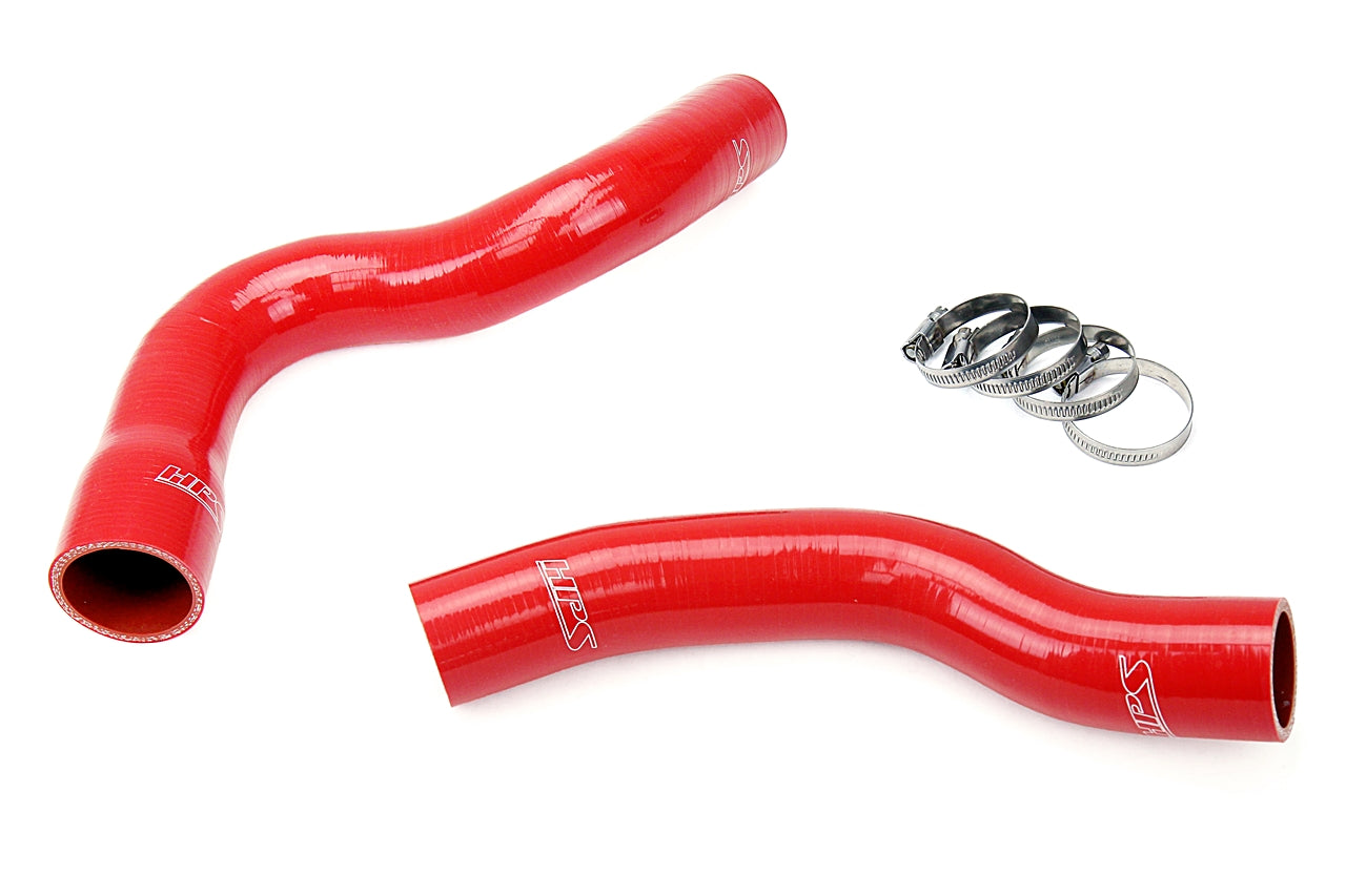 HPS Performance High Temp 3-ply Reinforced SiliconeReplace OEM Rubber Radiator Coolant Hoses 57-1449R-RED