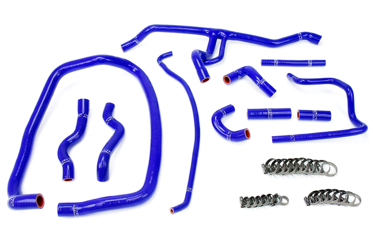 HPS Performance High Temp 3-ply Reinforced SiliconeReplace OEM Rubber Heater Coolant Hoses 57-1488-BLUE