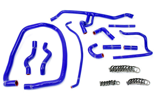 HPS Performance High Temp 3-ply Reinforced SiliconeReplace OEM Rubber Heater Coolant Hoses 57-1488-BLUE
