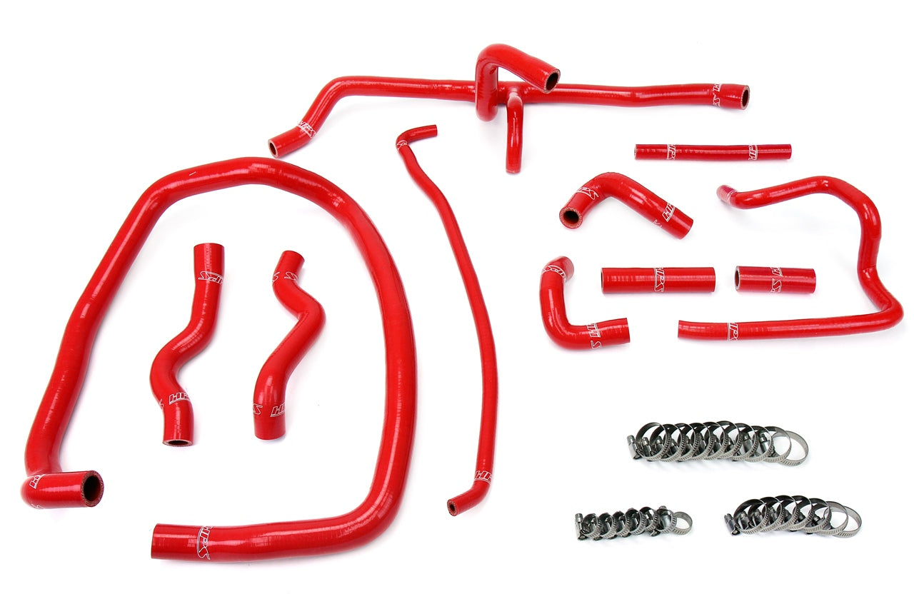 HPS Performance High Temp 3-ply Reinforced SiliconeReplace OEM Rubber Heater Coolant Hoses 57-1488-RED