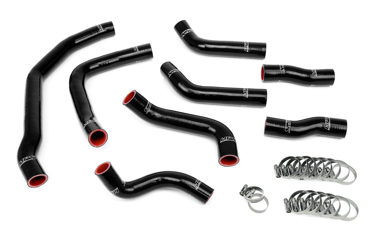 HPS Performance High Temp 3-ply Reinforced SiliconeReplace OEM Rubber Radiator Coolant Hoses 57-1501-BLK