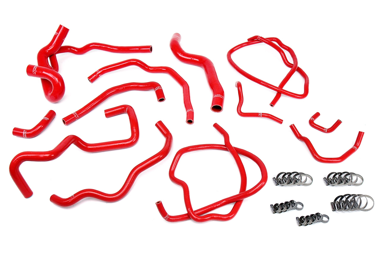 HPS Performance 3-Ply High Temp Reinforced Silicone Replaces Radiator And Heater Coolant Hoses 57-1511-RED