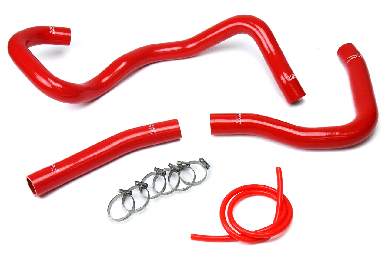 HPS Performance High Temp 3-ply Reinforced SiliconeReplace OEM Rubber Radiator Coolant Hoses 57-1530-RED