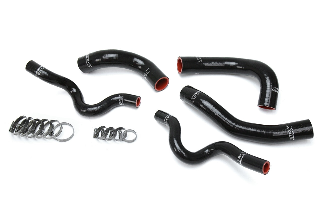 HPS Performance High Temp 3-ply Reinforced SiliconeReplace OEM Rubber Radiator Coolant Hoses 57-1630-BLK