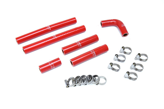 HPS Performance High Temp 3-ply Reinforced SiliconeReplace OEM Rubber Heater Coolant Hoses 57-1638-RED