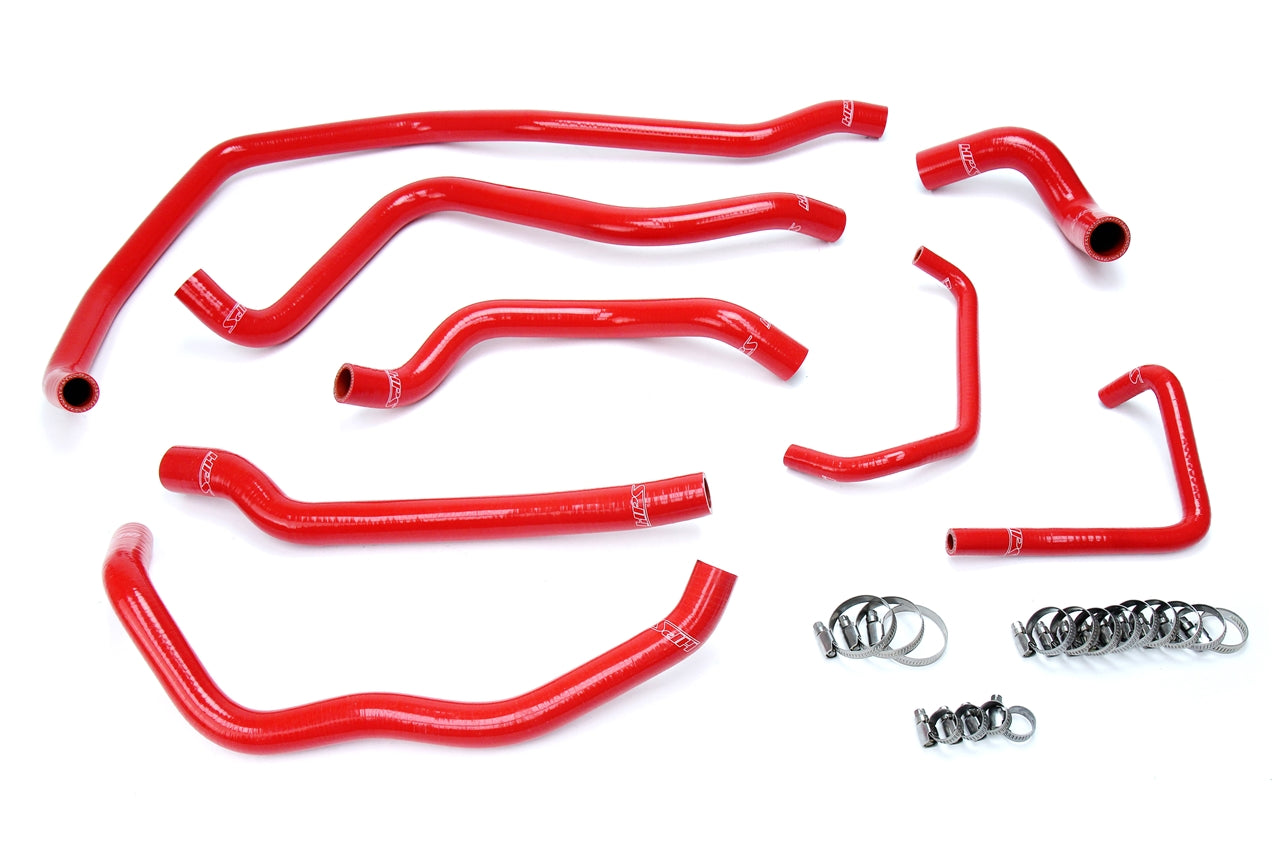 HPS Performance High Temp 3-ply Reinforced SiliconeReplace OEM Rubber Radiator Coolant Hoses 57-1666-RED