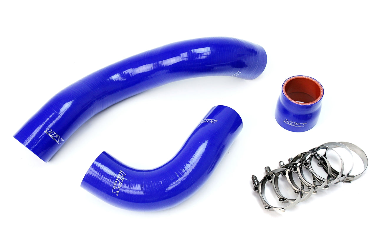 HPS Performance High Temp Resistant 4-ply Reinforced Silicone Replaces Rubber Intercooler Hoses 57-1697-BLUE