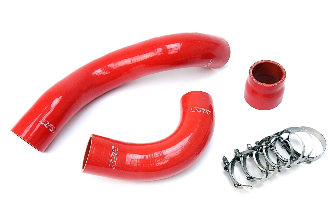 HPS Performance High Temp Resistant 4-ply Reinforced Silicone Replaces Rubber Intercooler Hoses 57-1697-RED
