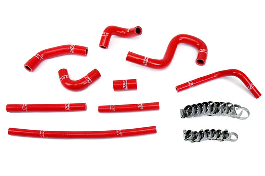 HPS Performance High Temp 3-ply Reinforced SiliconeReplace OEM Rubber Heater Coolant Hoses 57-1798-RED