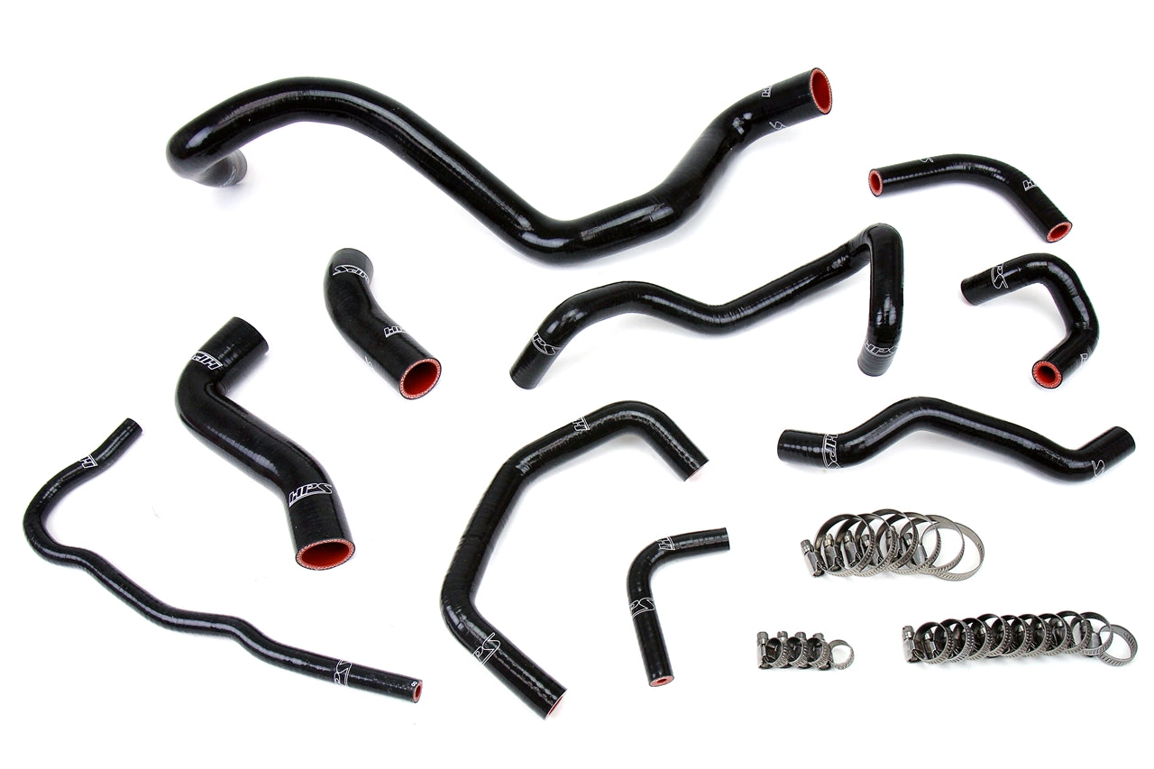 HPS Performance High Temp 3-ply Reinforced SiliconeReplace OEM Rubber Radiator Coolant Hoses 57-1838-BLK