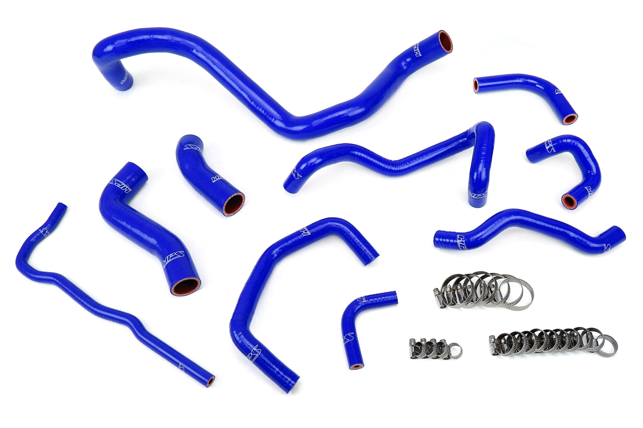 HPS Performance High Temp 3-ply Reinforced SiliconeReplace OEM Rubber Radiator Coolant Hoses 57-1838-BLUE