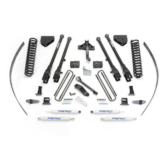 Fabtech 8" 4LINK SYS W/COILS & PERF SHKS 2008-16 FORD F250 4WD W/O FACTORY OVERLOAD K2125