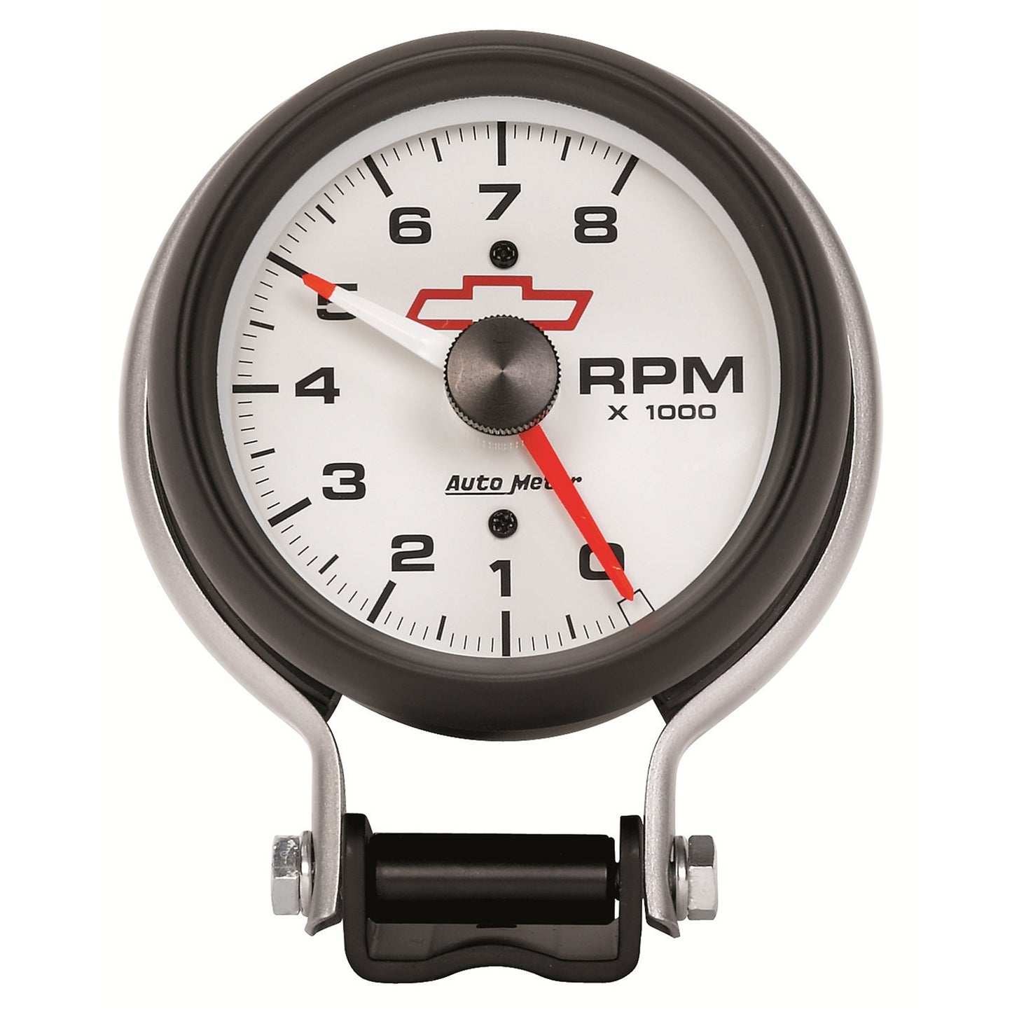 AutoMeter 3-3/4 in. PEDESTAL TACHOMETER 0-8000 RPM GM WHITE 5780-00406