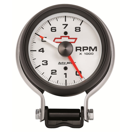 AutoMeter 3-3/4 in. PEDESTAL TACHOMETER 0-8000 RPM GM WHITE 5780-00406