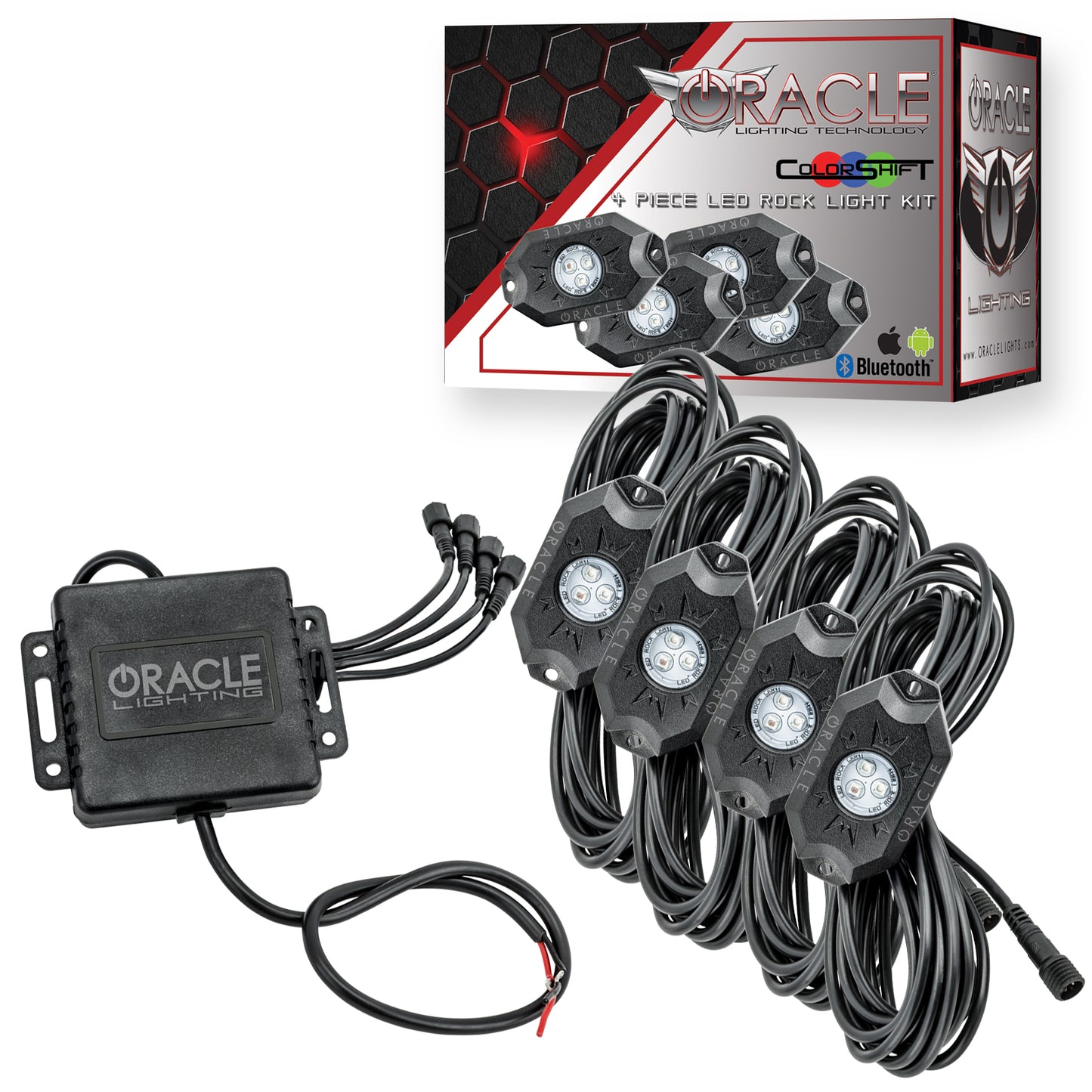 Oracle Lighting 5796-333 - ORACLE Bluetooth ColorSHIFT Underbody Rock Light Kit - 4 PCS