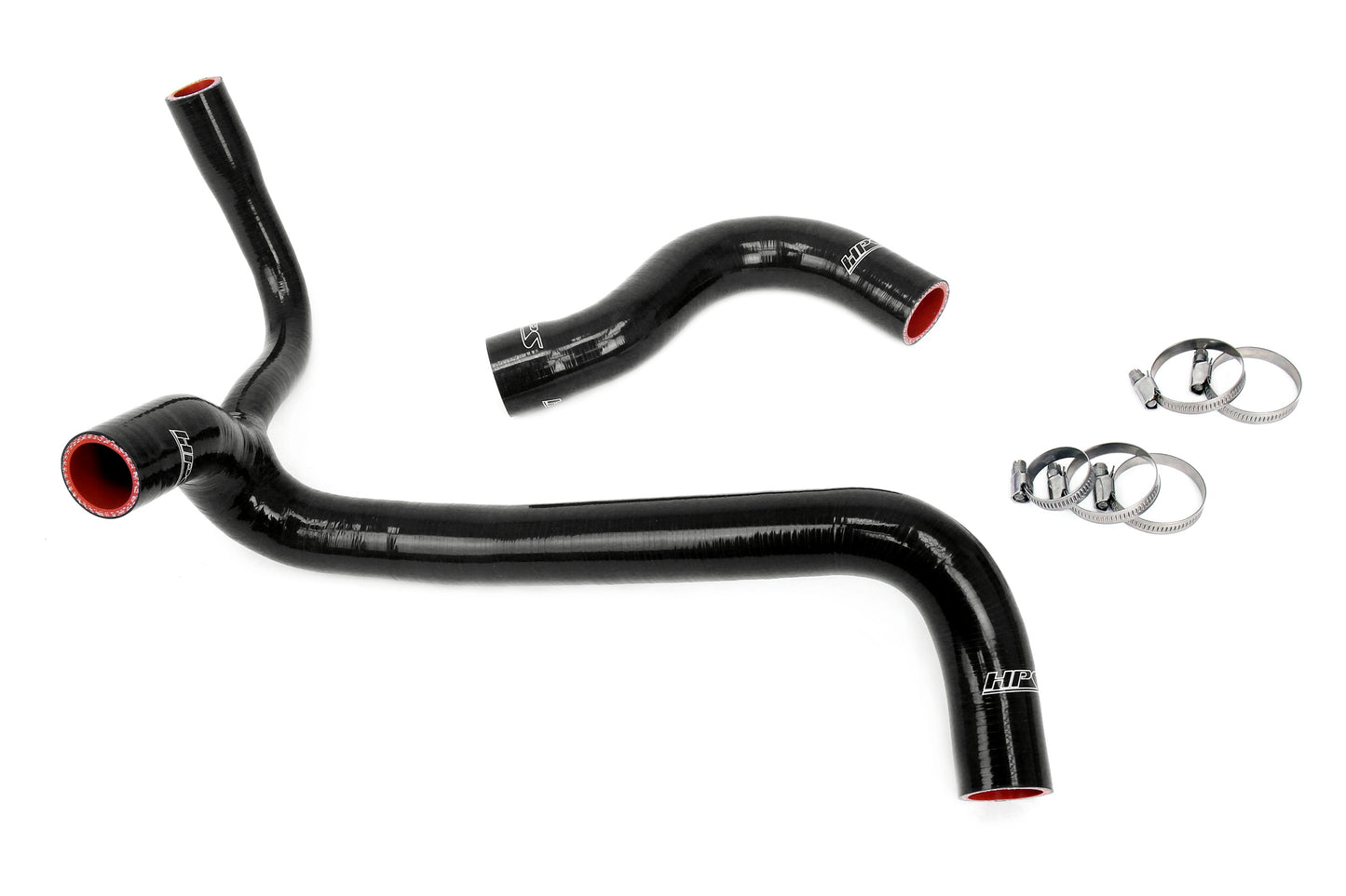 HPS Performance High Temp 3-ply Reinforced Silicone Replaces OEM Rubber Radiator Coolant Hoses 57-2041-BLK