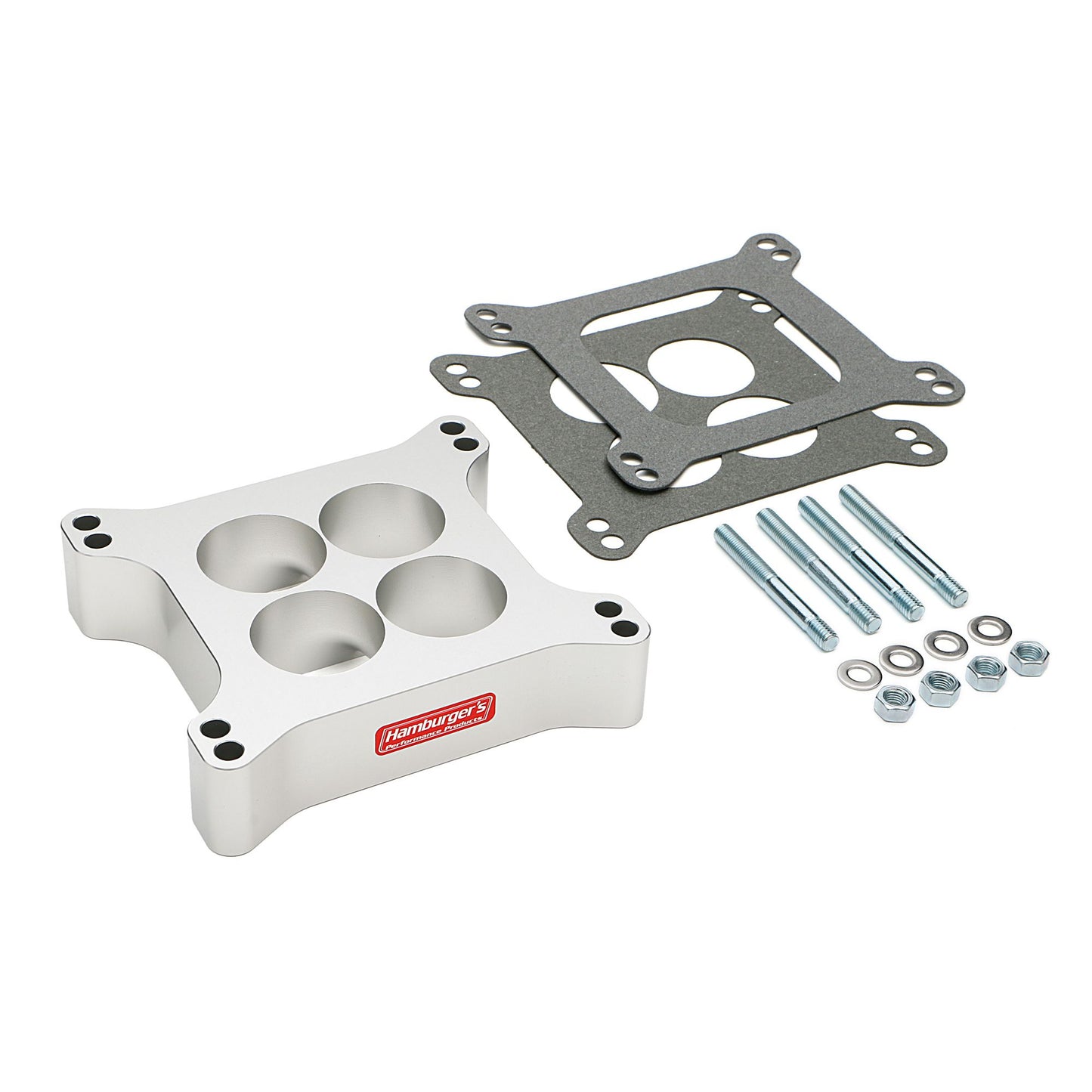 Holley 4BBL Carburetor Spacer; Dual-Plane; 1-1/2 in. Tall; Tapered Port- Billet 3210