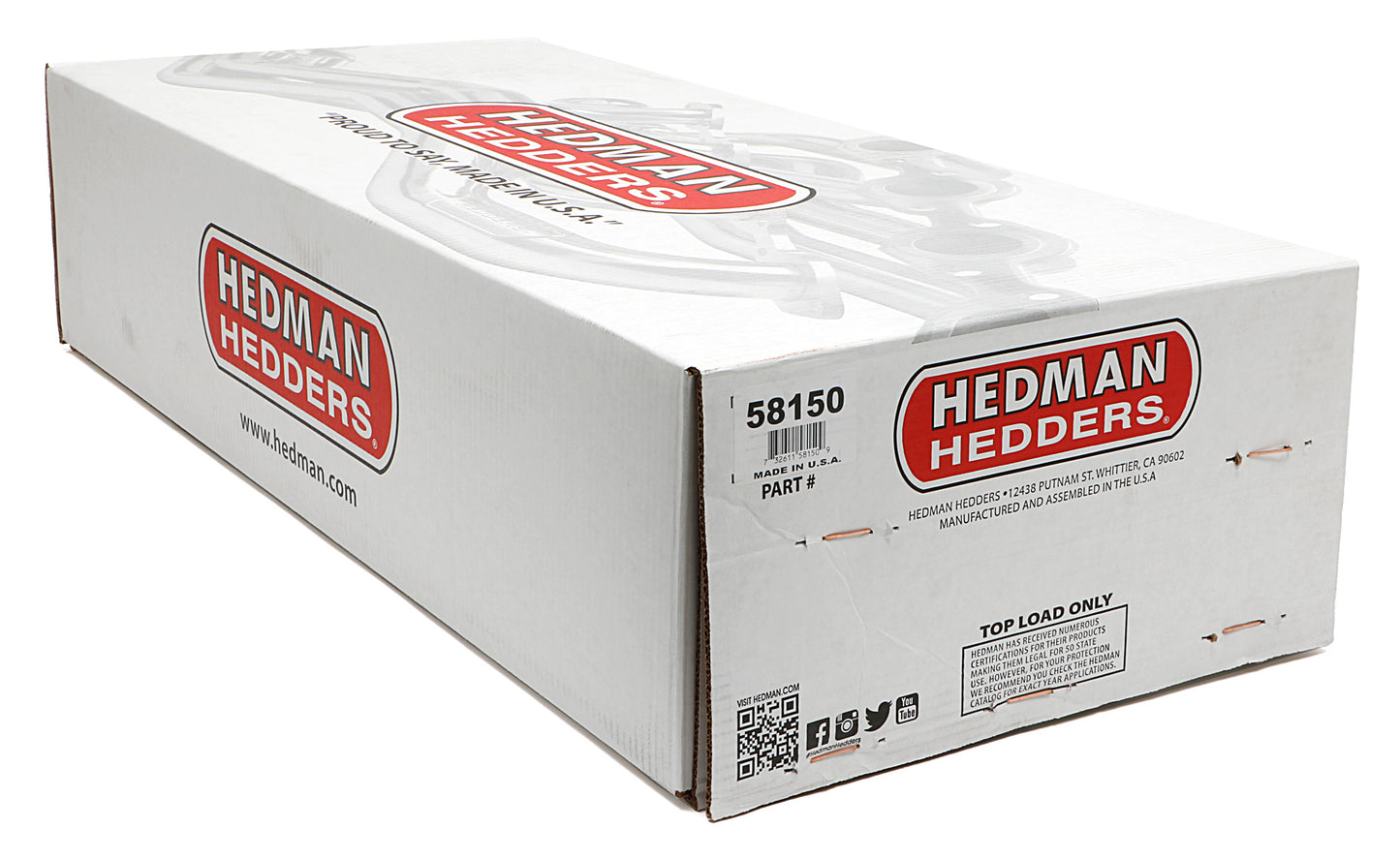 Hedman Hedders STANDARD UNCOATED HEADERS; 1-3/4 IN. TUBE DIA.; 3 IN. COLL.; FULL LENGTH DESIGN 58150