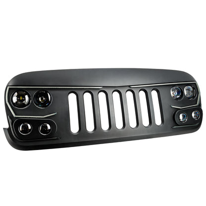 Oracle Lighting 5817-504 - ORACLE Lighting VECTOR Series Full LED Grill- Jeep Wrangler JK